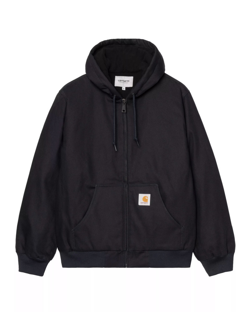 chaqueta carhartt wip con capucha color azul marino