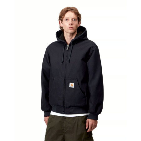 chaqueta carhartt wip con capucha color azul marino