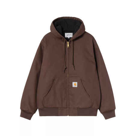 chaqueta carhartt wip con capucha para hombre color marron