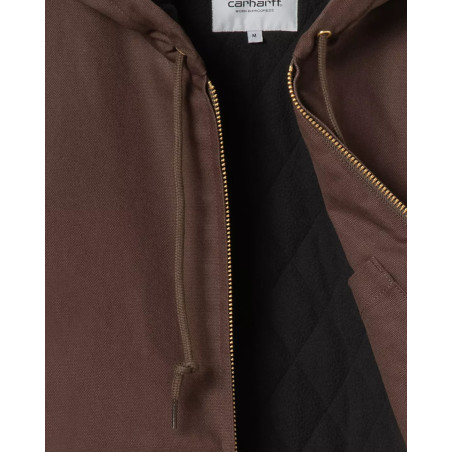 chaqueta carhartt wip con capucha para hombre color marron
